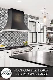 Plumosa Tile Wallpaper Luxe Retreat Lillian August In 2020 Diy Kitchen Remodel White Kitchen Wallpaper Tile Wallpaper