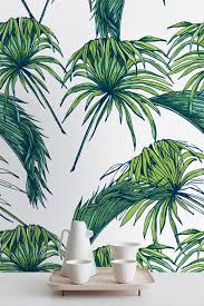 Tropical Motif Papier Peint Fond Decran Amovible Exotique Etsy Palm Leaf Wallpaper Leaf Wallpaper Tree Leaf Wallpaper