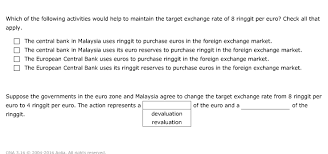 Malaysian ringgit (myr) to euro (eur) currency exchange rates. Solved 9 Fixed Exchange Rates Consider The Exchange Rate Chegg Com