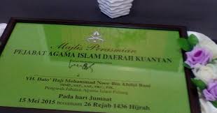 Kaunseling rumah tangga dan pelbagai isu berkaitan dengan agama. Perasmian Pejabat Agama Islam Daerah Kuantan Paid Persatuan Guru Guru Sar Kafa Daerah Kuantan