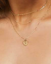 Heart Lock Necklace Lock Necklace Gold Necklace Fashion Necklace Diy