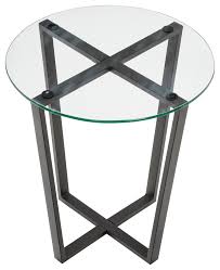 Introductions:this modern oval coffee table is suitable for apartments, homes or offices. Mango Steam Metro Glass Coffee Table End Table Clear Glass Black Base Furniture Coffee Tables
