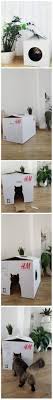 Une Maison Pour Chat En Carton A Fabriquer Soi Meme Cat House Diy Diy Cathouse Maisonchat Catdiy Chatdiy Chat Cat Diy Diy Stuffed Animals Crafts