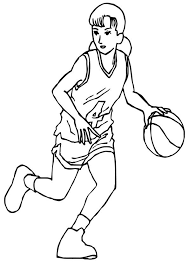 Basketball Player Coloring Page In 2020 Coloring Pages Sports Coloring Pages Basketball Players