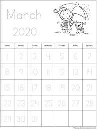 Then, each day, check the calendar for a new activity. March 2020 Printable Calendars For Kids 1 1 1 1