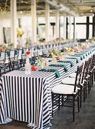 Black And White Striped Tablecloth Near Me 20 Ways To Rock Black White Stripes At Your Wedding Striped Wedding Wedding Linens Striped Tablecloths