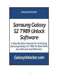 And if you ask fans on either side why they choose their phones, you might get a vague answer or a puzzled expression. Samsung Galaxy S2 T989 Unlock Software Galaxyunlocker