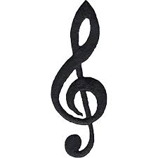 551 x 825 file type: Amazon Com Music Note Black Treble Clef Embroidered Iron On Patch Clothing