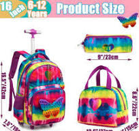 Amazon.com: Meetbelify Mochila con ruedas para niñas y niños, mochilas con  ruedas para estudiantes de primaria, carrito con ruedas, equipaje para ...