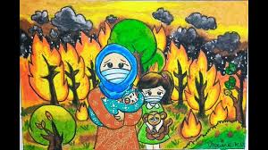 Secara umum dapat melatih daya kreatifitas dan imajinasi anak sehingga dapat mengetahui. Cara Menggambar Tema Kebakaran Hutan Youtube