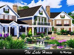 Wonderful Family House Built On 50x50 Lot In Willow Creek Found In Tsr Category Sims 4 Residential Lots Sims 4 Houses Sims House Lake House