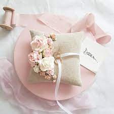 Ring Holder Ring Bearer Pillow Blush Wedding Ring Pillow Blush Etsy Ring Pillow Wedding Wedding Ring Pillow Diy Wedding