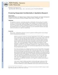 A letter asking permission to conduct study survey. Pdf Protecting Respondent Confidentiality In Qualitative Research