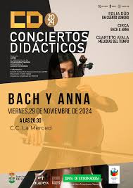 🎶🎷𝘾𝙤𝙣𝙘𝙞𝙚𝙧𝙩𝙤𝙨 𝘿𝙞𝙙𝙖́𝙘𝙩𝙞𝙘𝙤𝙨🎶🎷 Este fin de semana  tenemos 4️⃣ #conciertosdidácticos: 📍 Viernes, día 29, en 𝗟𝗹𝗲𝗿𝗲𝗻𝗮:  𝘉𝘢𝘤𝘩 𝘺 𝘈𝘯𝘯𝘢, de Circa 📍 Sábado, día 30, en 𝗖𝗮𝘀𝗮𝘀 𝗱𝗲 𝗗𝗼𝗻  𝗣𝗲𝗱𝗿𝗼: 𝘔𝘦𝘭𝘰𝘥í𝘢𝘴 ...