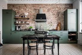 Of course you have heard about swedish hard bread. A Swedish Apartment With A Green Kitchen And Exposed Brick The Nordroom