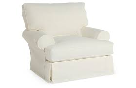 Our slipcovers category offers a great selection of armchair slipcovers and more. Rachel Ashwell Comfy Slipcovered Club Chair White Denim One Kings Lane
