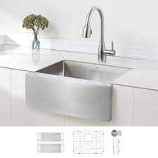 5.0 out of 5 stars 3. Zuhne Stainless Steel Farmhouse Kitchen Sink 24 Inch Apron Front 16 Gauge Small Bowl Amazon Com