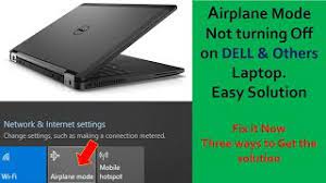 If your windows 10 laptop or tablet has wireless projection capabilities, through technologies like miracast, they are also disabled by airplane mode. Fix Windows 10 Stuck In Airplane Mode In Dell Fix Flight Mode Error In Laptop Fix Now Youtube
