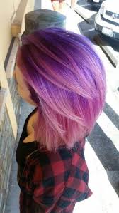 I Love My New Hair Colors Fits Me So Well Too Purple Pink Ombre Balayage Shorthair Aline Bob Short Purple Hair Bright Hair Colors Hair