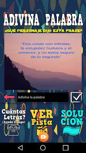 Obtén capturas de pantalla, lee las opiniones más recientes de los clientes y compara las clasificaciones de adivinanzas en español: Frases Reflexiones Personajes Juegos De Adivinar Palabras Acertijos De Logica Acertijos Cortos