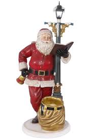 12 inch resin santa claus holiday statue. Santa Claus With Lamp Post Christmas Decor Life Size 6 5ft 617529146180 Ebay
