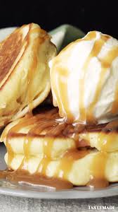 Peanut Butter Apple Stuffed Pancakes Video Recipe Video In 2020 Yummy Food Dessert Butter Pancakes Food
