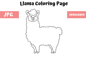 Here are some very interesting suggestions about cute llama coloring pages Coloring Page For Kids Llama Graphic By Mybeautifulfiles Creative Fabrica