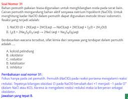 Sehingga i 2 tidak dapat bereaksi dengan na 2 s 2 o 3. Bedah Kisi Kisi Un Kimia 2019 Bagian Kimia Anorganik Urip Dot Info