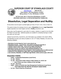 A legal separation typically requires you and your spouse to negotiate a separation agreement that covers many of the points also brought up during a divorce. Stanislaus County Superior Court