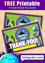 Fortnite Birthday Card Printable Free Free Printable Fortnite Thank You Card Birthday Thank You Cards Free Thank You Cards Free Printable Cards