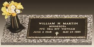 Individual Veteran Gravestone Vet 2 Vase Side Burial Vaults Casket Headstones