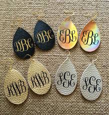 Download Excited To Share This Item From My Etsy Shop Monogrammed Faux Leather Earrings Monogram Earrings Mon Diy Leather Earrings Etsy Earrings Monogram Earrings