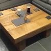 Antique rustic elm coffee table. 1