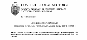 Raport n urma vizitei de monitorizare. AnunÈ SelecÈie A Membrilor Comisiei De Evaluare A Persoanelor Adulte Cu Handicap Sector 2 Directia Generala De Asistenta Sociala Si Protectia Copilului Sector 2