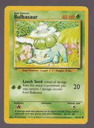 Click here to view the 9 results in the japanese database. Toys Hobbies Bulbasaur Common Pokemon Card Base Set Unlimited English 44 102 Pokemon Trading Card Game