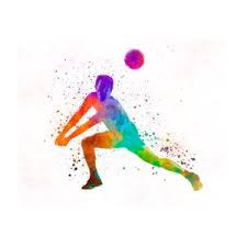 In 1937, at the aau convention in boston, action was taken to recognize the u.s. Volley Ball Player Man 03 In Watercolor Painting By Pablo Romero