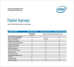 vendor comparison list templates 7 free printable xlsx