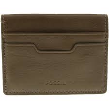 Fossil Men S Ellis Magnetic Card Case Leather Wallet Green Walmart Com
