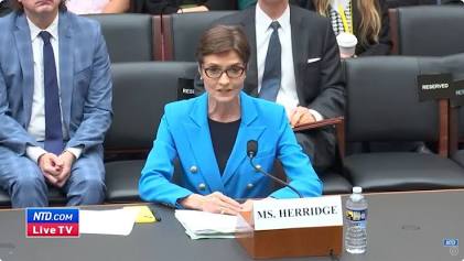 Journalist Catherine Herridge testifying on Capitol Hill., AI generated