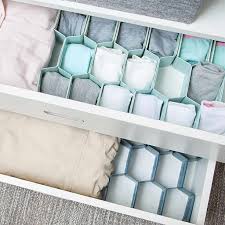 Bras & panties storage tips. Adjustable Drawer Honeycomb Clapboard Partition Divider Box Separator Diy Underwear Organizer Cosmetic Plastic Storage Box 7p Drawer Organizers Aliexpress