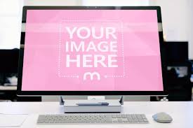 Enough With All These Imacs Here S A Mockup Template With A Great Alternative Computer It S The Powerful Flagsh Computer Mockup Surface Studio Mockup Design