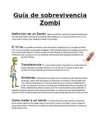 Make Spanish Reading Comprehension Fun With This Zombie Survival Guide Students Will Read Through The Definitio Survival Tips Survival Zombie Survival Guide