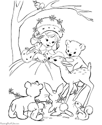 Family setting up the nativity scene. Free Printable Vintage Christmas Coloring Pages Coloring Home