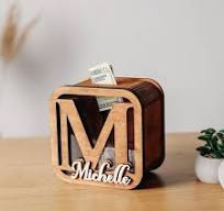 Custom Piggy Bank, Personalized Money Bank, Money Box, Wood ...