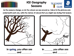 By admin juni 08, 2021 add these free printable geography worksheets to your homeschool day to reinforce geography skills and for variety and fun. Ks1 Geography Seasons Colouring And Literacy Worksheet Teachwire Teaching Resource