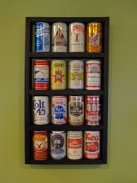 Beer Can Wood Display Shelf Cans Not Included Beer Display Beer Bottle Crafts Wood Display