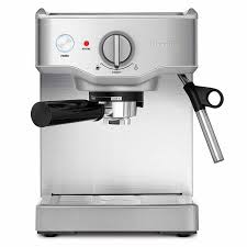 Turn your coffee machine and allow it to go through the brewing process. Breville Bes250bss Compact Cafe Espresso Machine At The Good Guys