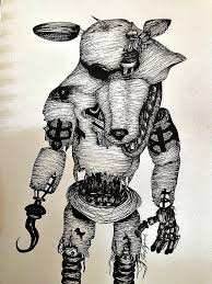 A Sketch Of Foxy Artist Unknown Fnaf Drawings Fnaf Coloring Pages Fnaf Foxy