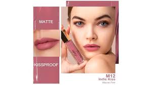 Oulac Lápiz labial color rosa líquido mate para mujer, lápiz labial de  larga duración, resistente al