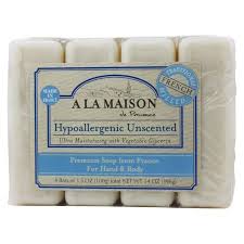 However, hypoallergenic soaps and skin cleansers contain fewer chemical ingredients. A La Maison Traditional French Milled Bar Soap Value Pack Hypoallergenic Unscented 4 X 3 5 Oz Bars Walmart Canada